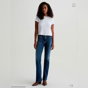 AG Adriano Goldschmied Dark Blue The Angle Low Rise Bootcut Jeans